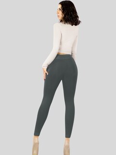 Foto 3 | Legging De Mujer Jegging Lic-0143 Color Gris Oscuro Mallon Stretch
