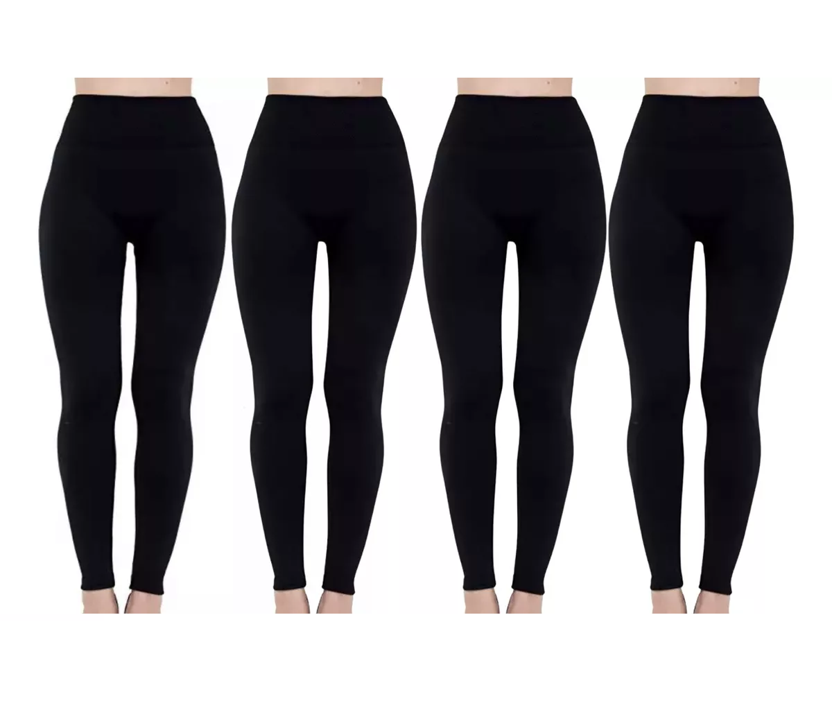 Foto 2 pulgar | Set 4 Mallones Mujer Térmico Stretch Leggins Mayon Unitalla Eo Safe Imports Esi-18590 Negro
