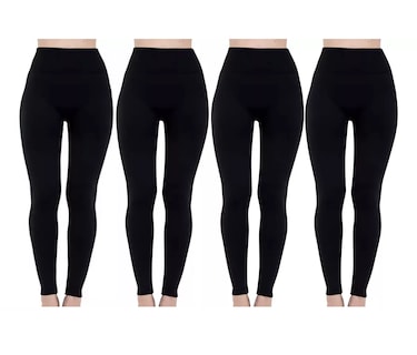 Foto 1 | Set 4 Mallones Mujer Térmico Stretch Leggins Mayon Unitalla Eo Safe Imports Esi-18590 Negro