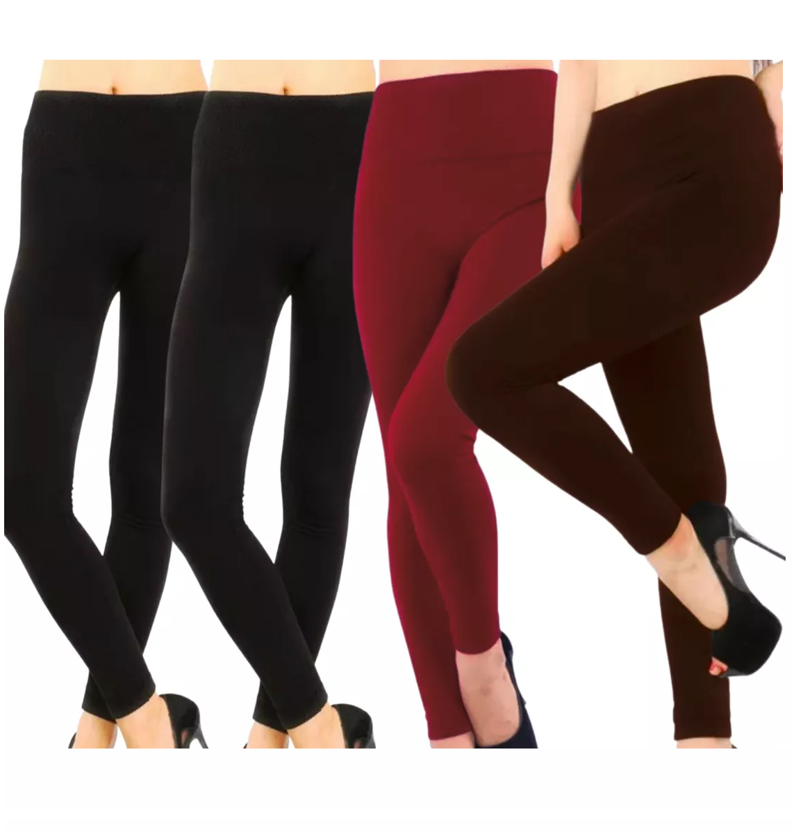 Foto 1 | Set 4 Mallones Mujer Leggins Unitalla Eo Safe Imports Esi-18593 Multicolor