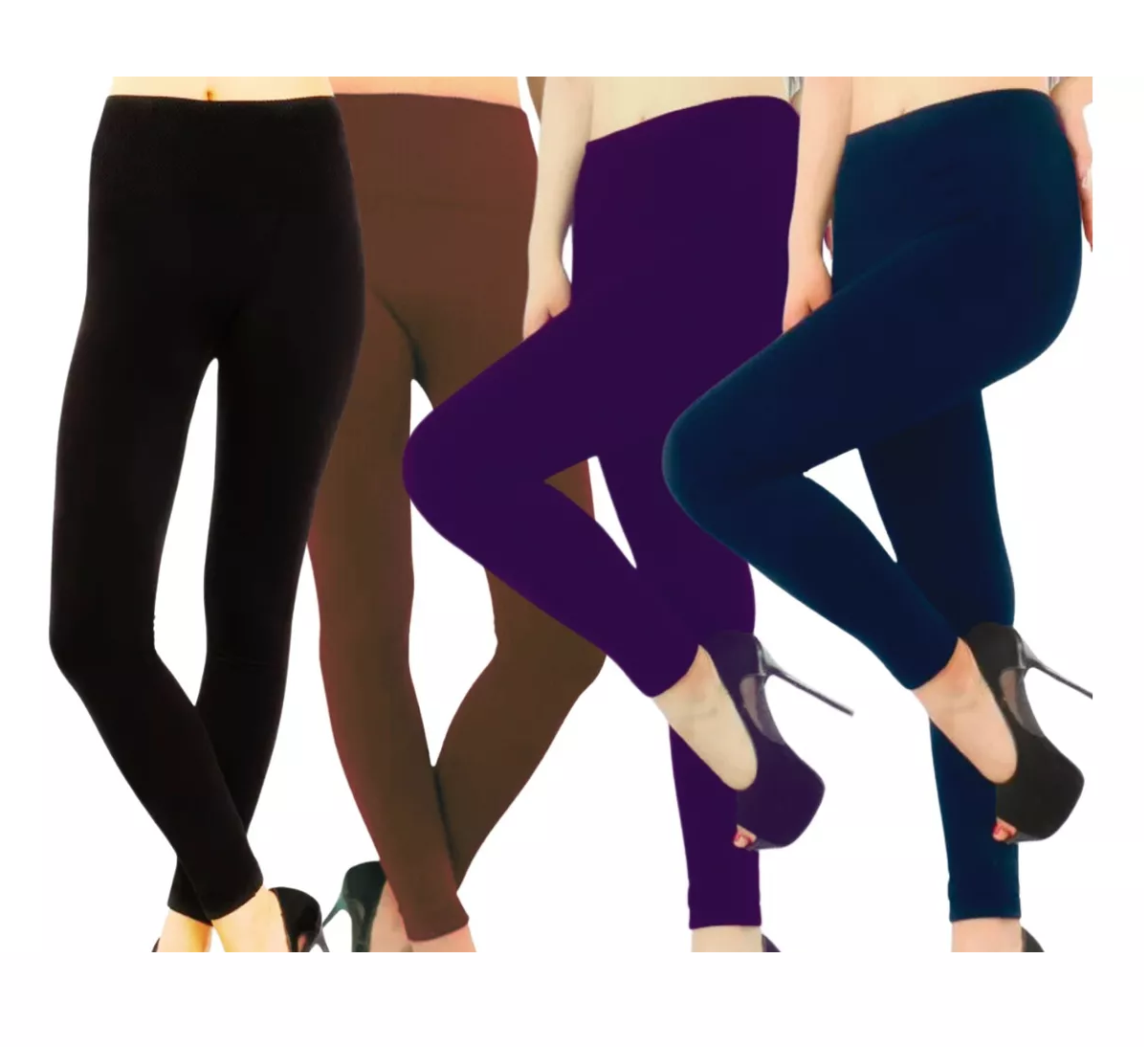 Foto 2 pulgar | Set 4 Mallones Mujer Leggins Unitalla Eo Safe Imports Esi-18592 Multicolor