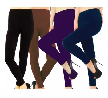 Foto 1 | Set 4 Mallones Mujer Leggins Unitalla Eo Safe Imports Esi-18592 Multicolor