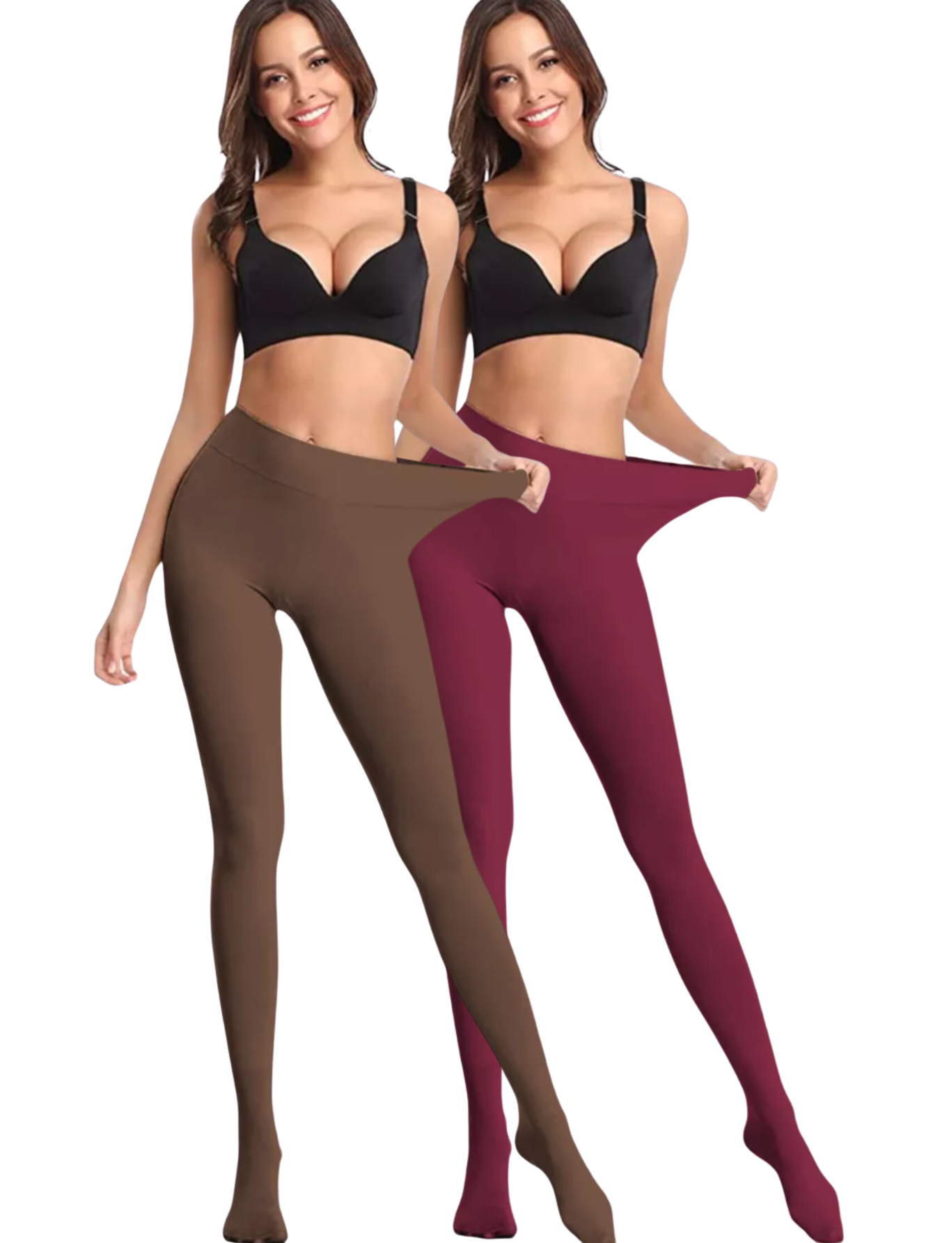 Foto 2 pulgar | Set 2 Mallones Térmicos Mujer Stretch Leggins Mayon Lic-0141-px2 Variedad De Colores Mallas