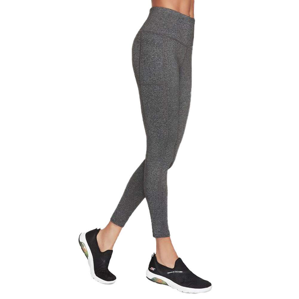 Foto 4 pulgar | Legging Skechers Go Walk de Cintura Alta Grises para Mujer - Venta Internacional