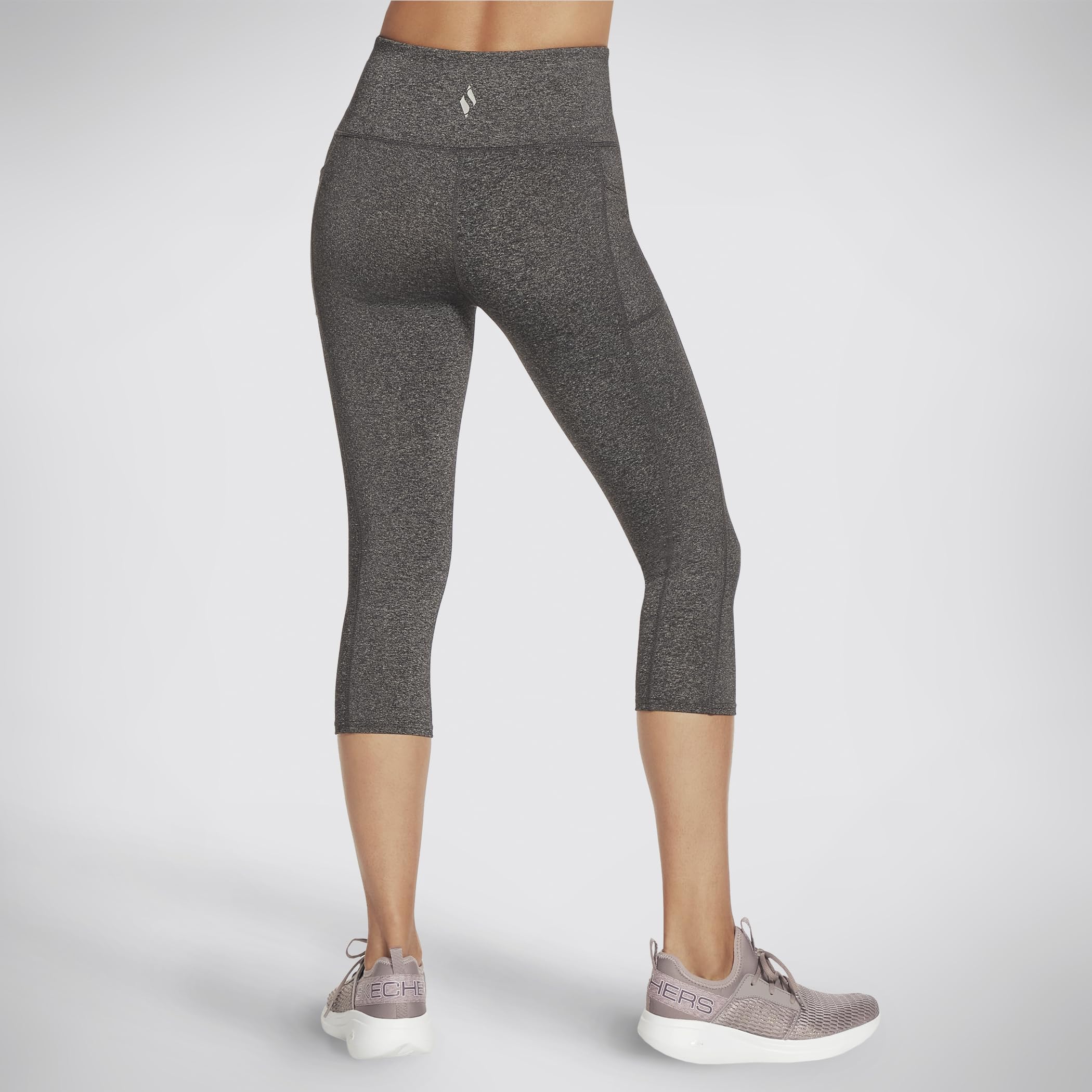 Foto 3 pulgar | Legging Skechers Go Walk De Cintura Alta A Media Pantorrilla Para Mujer, Color Gris Xl - Venta Internacional.