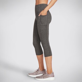 Foto 3 | Legging Skechers Go Walk De Cintura Alta A Media Pantorrilla Para Mujer, Color Gris Xl - Venta Internacional.