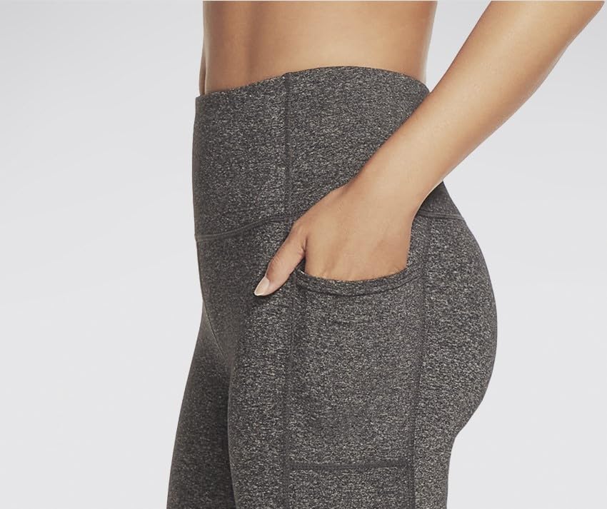 Foto 4 | Legging Skechers Go Walk De Cintura Alta A Media Pantorrilla Para Mujer, Color Gris Xl - Venta Internacional.