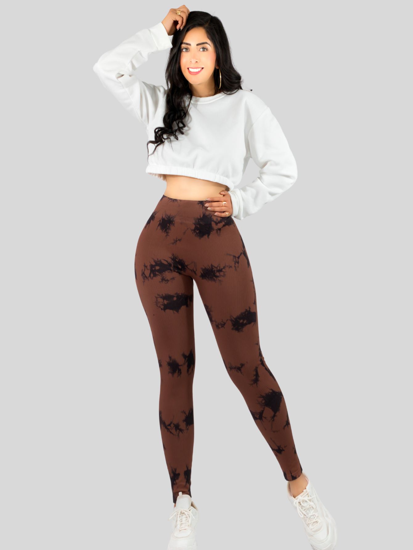 Foto 3 pulgar | Set De 2 Leggings Casual O Deportivos Lic-0179-px2 Variedad De Diseños De Cintura Alta De Mujer