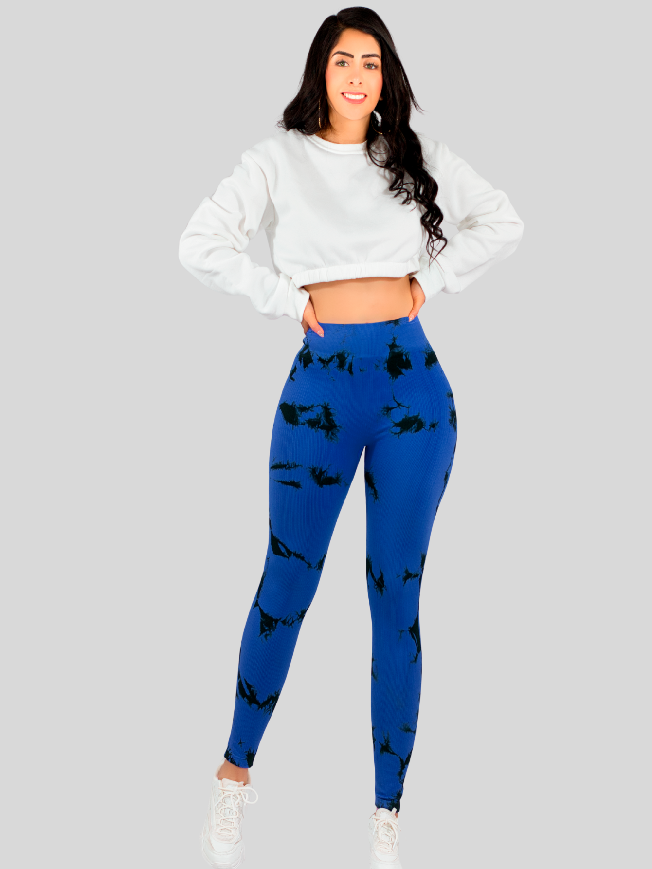 Foto 3 pulgar | Mallas Deportivas Leggins Stretch Corte Push Up Mallones Levantapompa Lic-0179 Azul Rey Lycra Legging Talle Alto Mujer