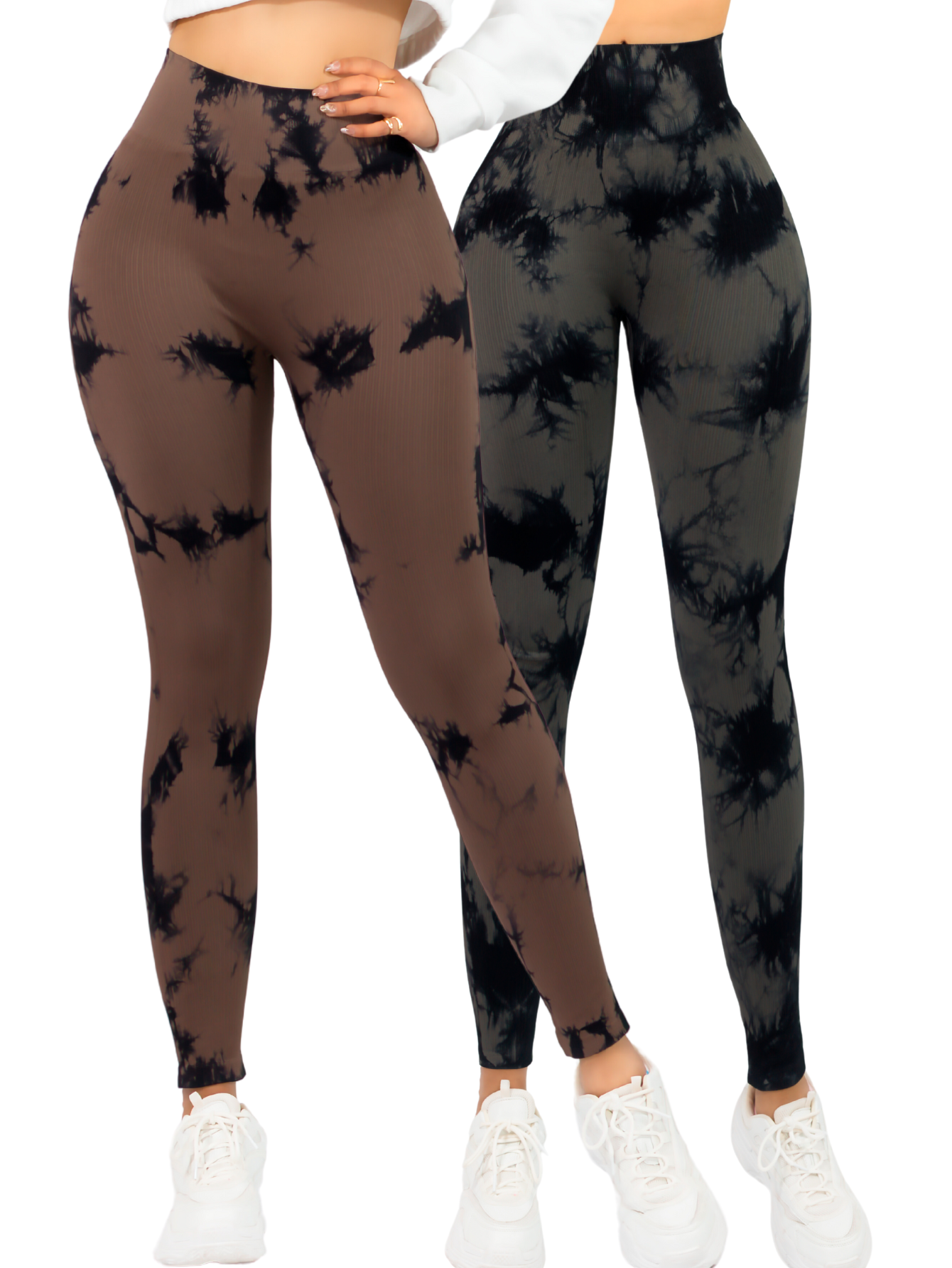 Set De 2 Leggings Casual O Deportivos Lic-0179-px2 Variedad De Diseños De Cintura Alta De Mujer