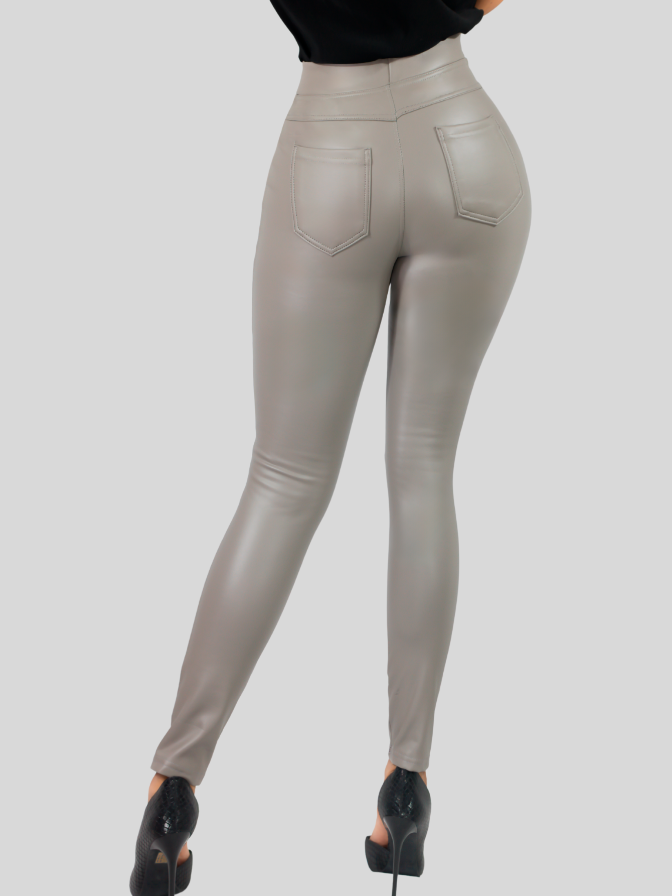Foto 6 pulgar | Leggings Gris para Mujer
