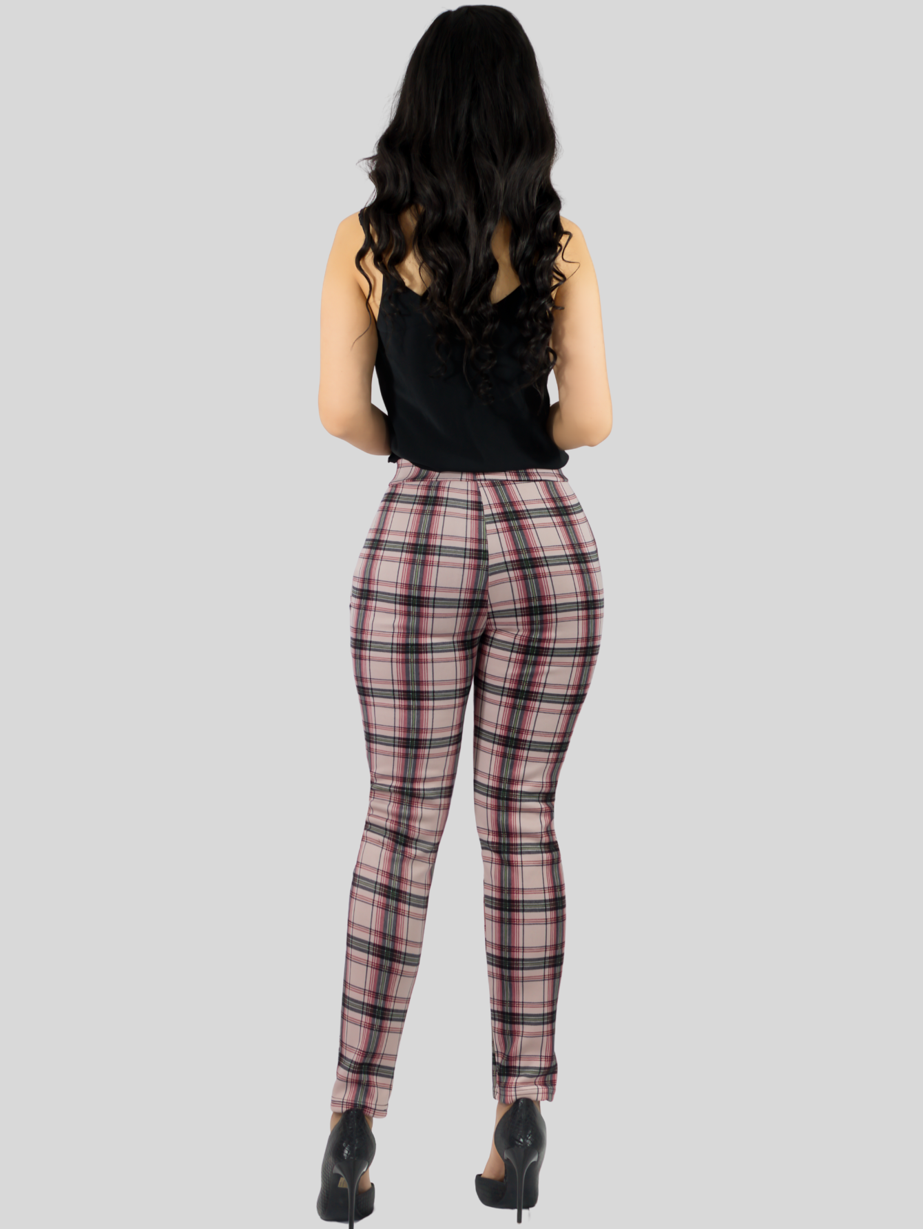 Foto 4 pulgar | Jeggins De Mujer Lic-0178 Diseño De Pantalon A Cuadros