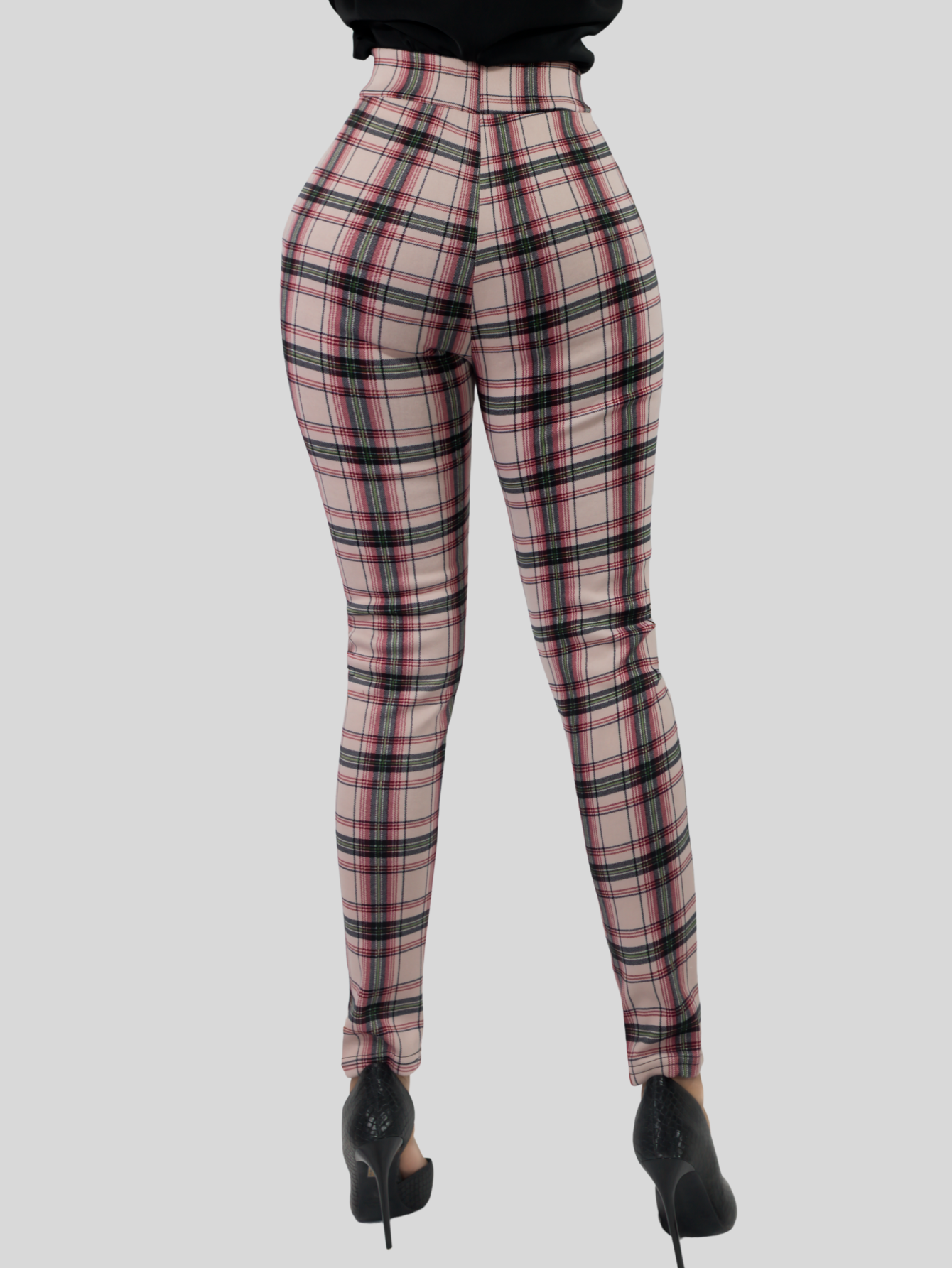 Foto 6 pulgar | Jeggins De Mujer Lic-0178 Diseño De Pantalon A Cuadros