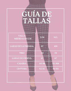Foto 7 | Jeggins De Mujer Lic-0178 Diseño De Pantalon A Cuadros