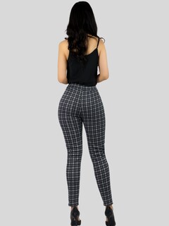 Foto 3 | Jeggins De Mujer Lic-0178 Diseño De Pantalon A Cuadros