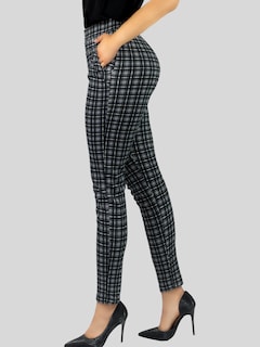 Foto 4 | Jeggins De Mujer Lic-0178 Diseño De Pantalon A Cuadros