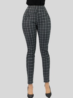 Foto 6 | Jeggins De Mujer Lic-0178 Diseño De Pantalon A Cuadros
