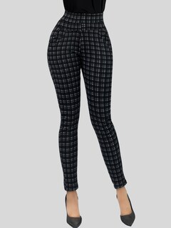 Foto 6 | Jeggins De Mujer Lic-0178 Diseño De Pantalon A Cuadros