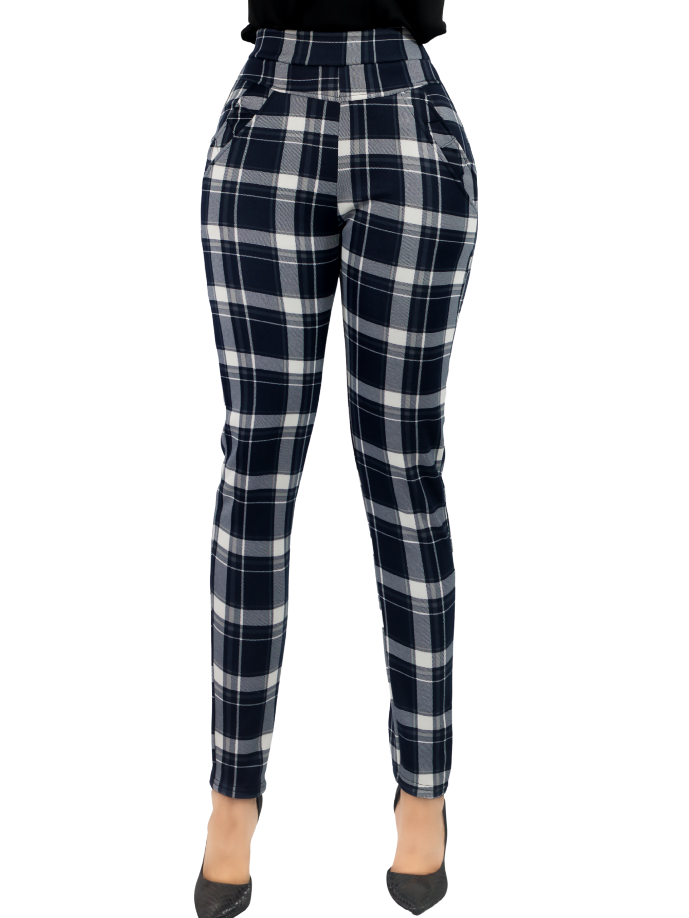 Foto 2 pulgar | Jeggins De Mujer Lic-0178 Diseño De Pantalon A Cuadros
