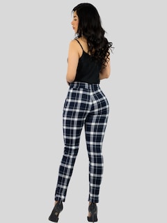 Foto 3 | Jeggins De Mujer Lic-0178 Diseño De Pantalon A Cuadros