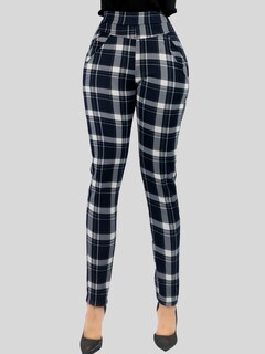 Foto 6 | Jeggins De Mujer Lic-0178 Diseño De Pantalon A Cuadros