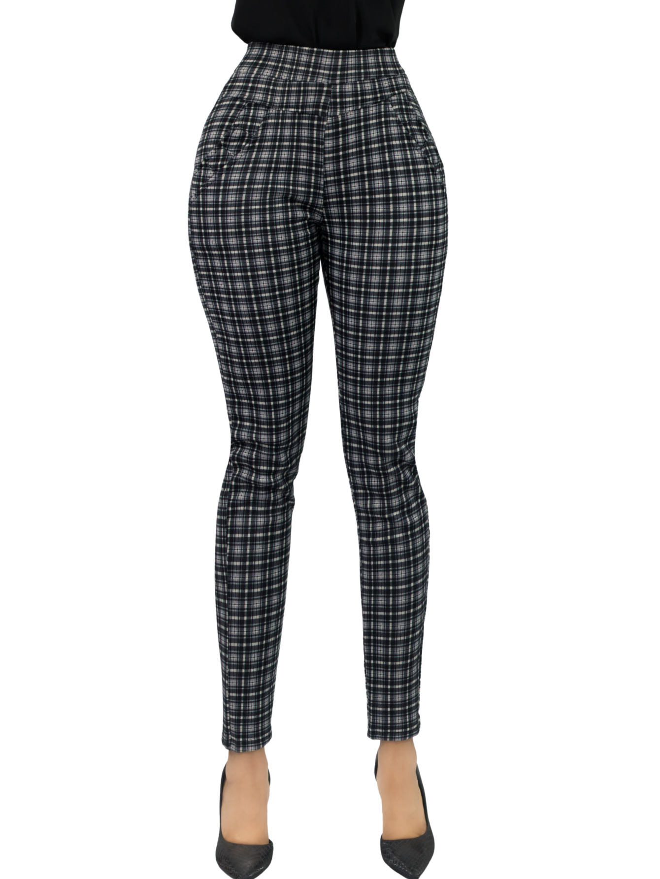 Foto 2 pulgar | Jeggins De Mujer Lic-0178 Diseño De Pantalon A Cuadros