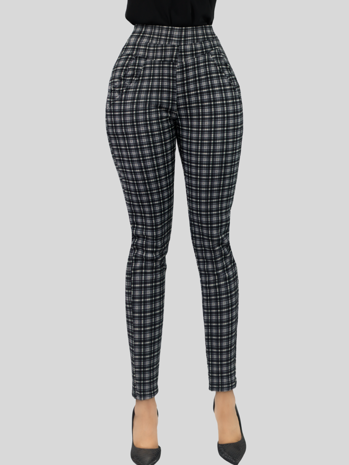 Foto 7 pulgar | Jeggins De Mujer Lic-0178 Diseño De Pantalon A Cuadros