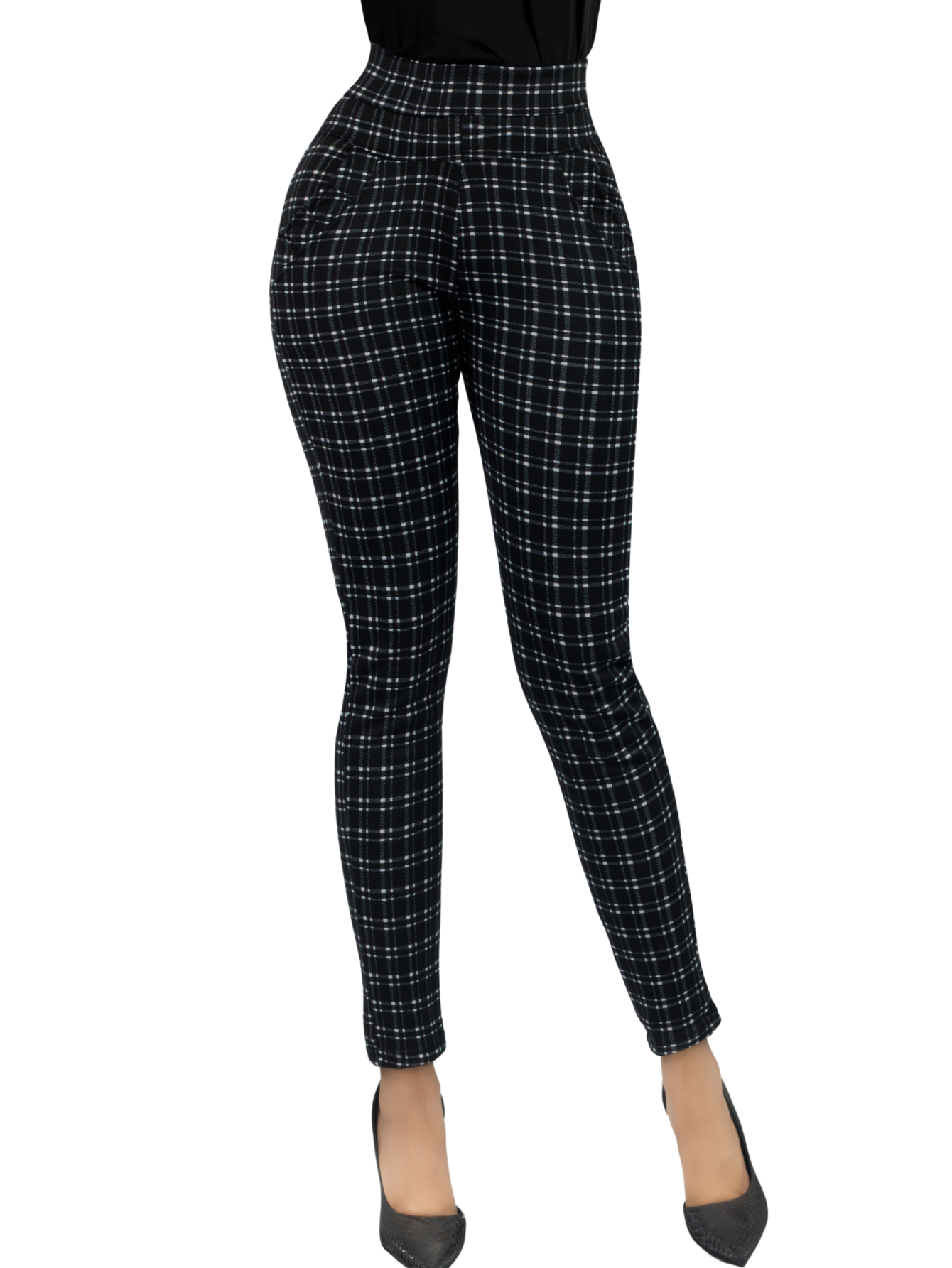 Foto 2 pulgar | Jeggins De Mujer Lic-0178 Diseño De Pantalon A Cuadros