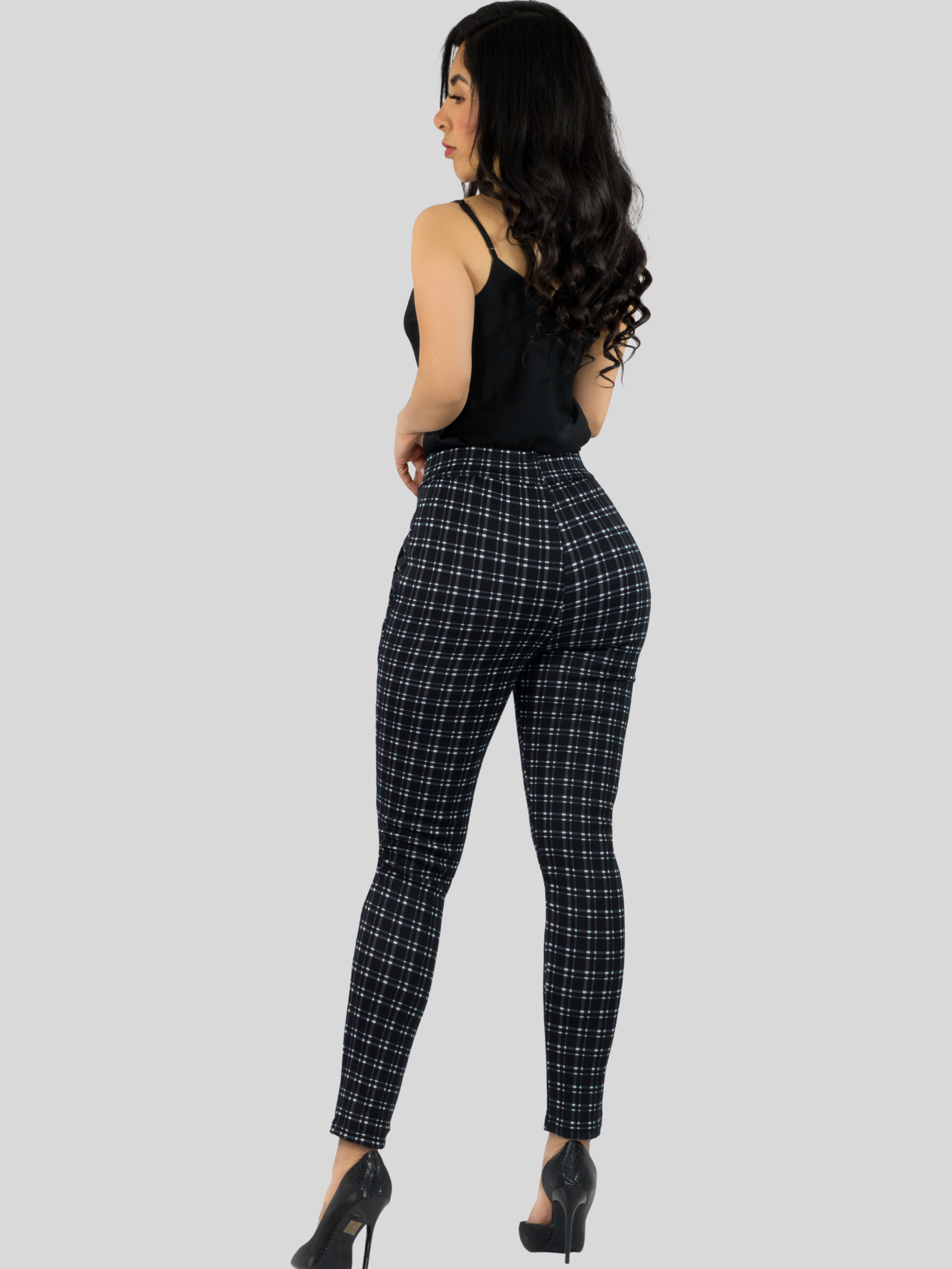 Foto 4 pulgar | Jeggins De Mujer Lic-0178 Diseño De Pantalon A Cuadros