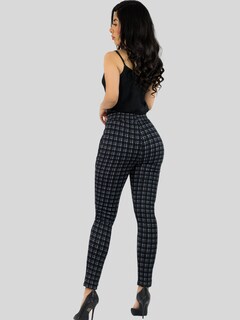 Foto 3 | Jeggins De Mujer Lic-0178 Diseño De Pantalon A Cuadros