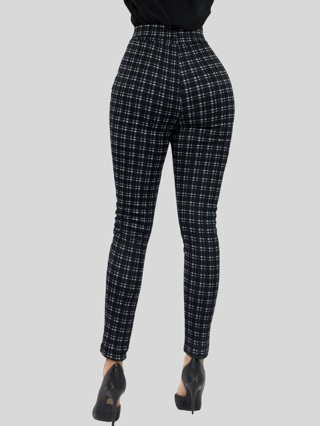 Foto 6 pulgar | Jeggins De Mujer Lic-0178 Diseño De Pantalon A Cuadros