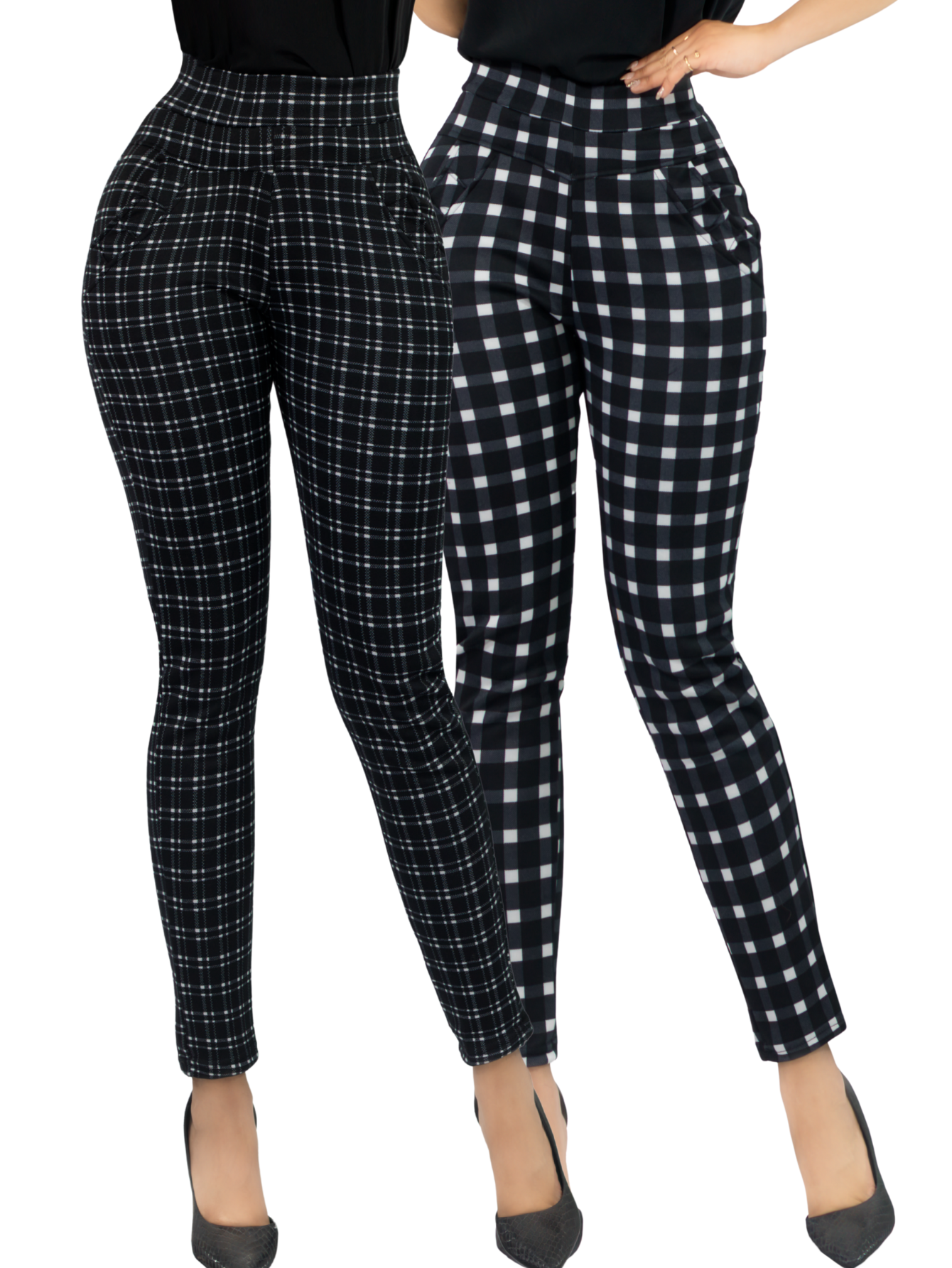 Foto 2 pulgar | Set 2 Jeggins Mujer Legging Pantalón A Cuadro Lic-0178-px2 Variedad De Diseños Mallones Mayon