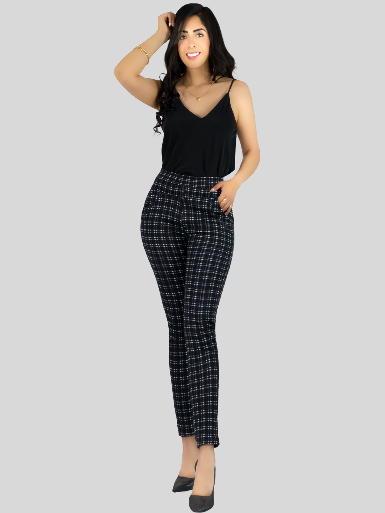 Foto 3 pulgar | Set 2 Jeggins Mujer Legging Pantalón A Cuadro Lic-0178-px2 Variedad De Diseños Mallones Mayon