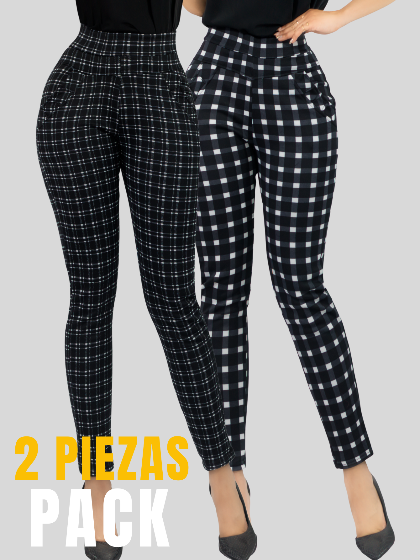 Foto 6 pulgar | Set 2 Jeggins Mujer Legging Pantalón A Cuadro Lic-0178-px2 Variedad De Diseños Mallones Mayon