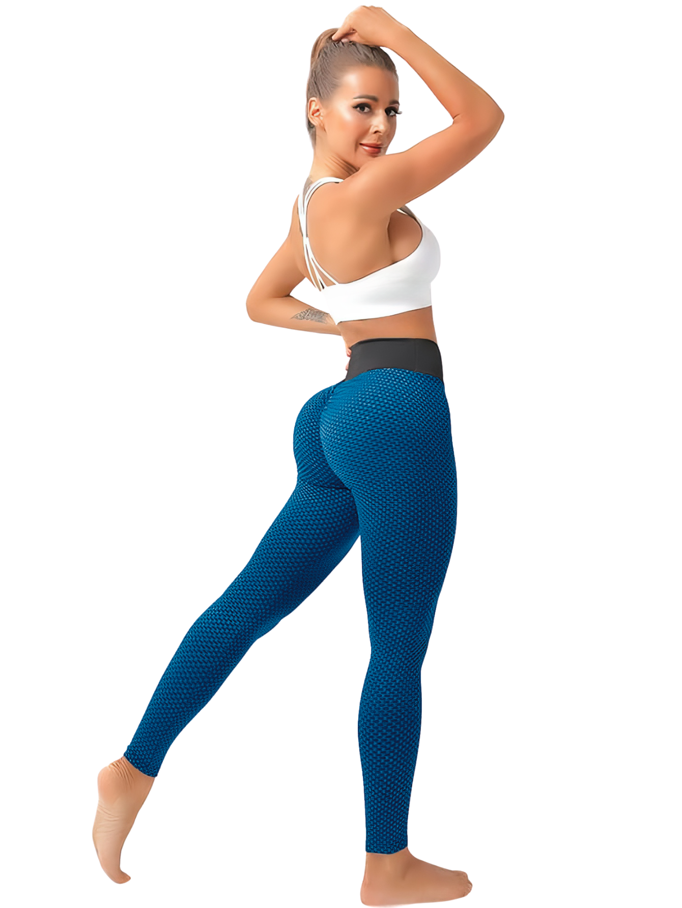 Mallones Mujer Leggings Stretch Leggins Lic-04 Azul Mayon Mallas