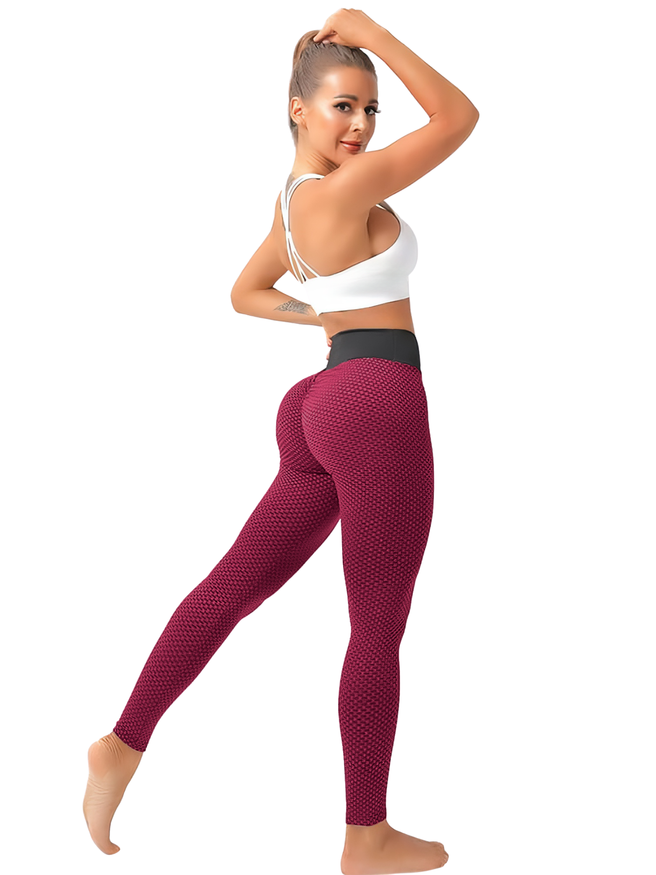 Mallones Mujer Leggings Stretch Leggins Lic-04 Rojo Mayon Mallas