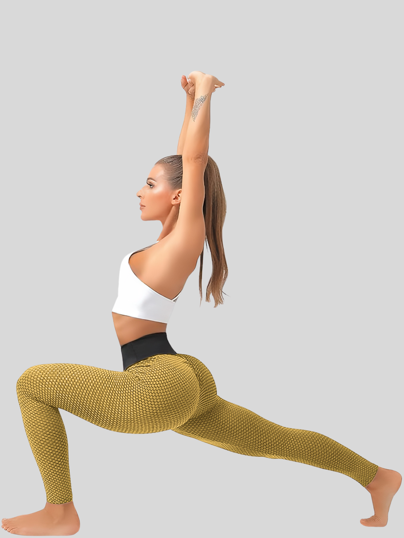 Foto 3 pulgar | Mallones Mujer Leggings Stretch Leggins Lic-04 Amarillo Mayon Mallas