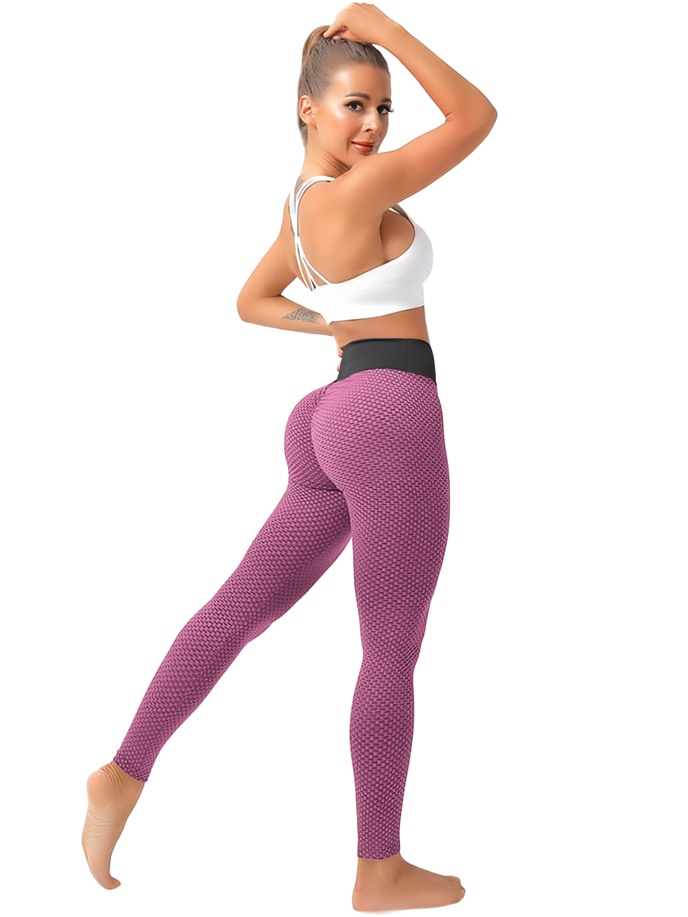 Foto 2 pulgar | Mallones Mujer Leggings Stretch Leggins Lic-04 Violeta Mayon Mallas