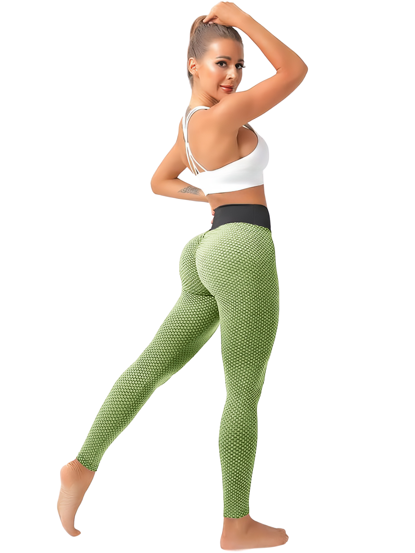 Foto 2 pulgar | Mallones Mujer Leggings Stretch Leggins Lic-04 Verde Mayon Mallas