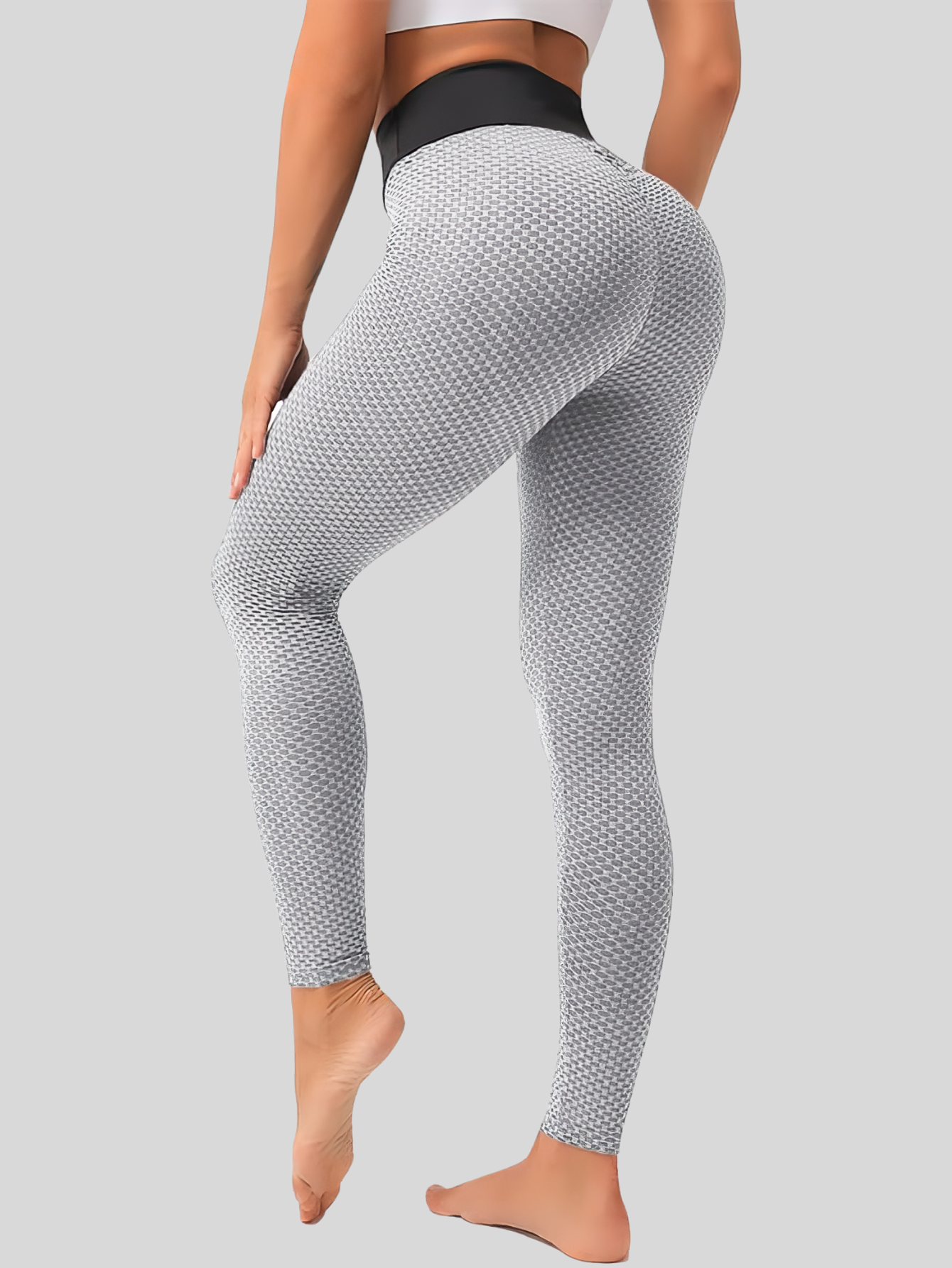 Foto 4 pulgar | Mallones Mujer Leggings Stretch Leggins Lic-04 Blanco Mayon Mallas