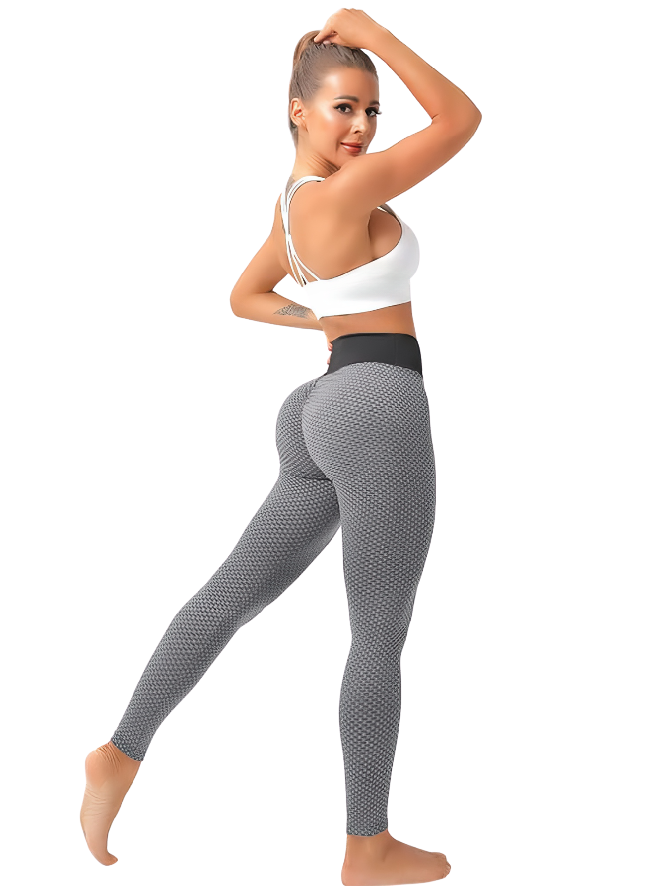Foto 2 pulgar | Mallones Mujer Leggings Stretch Leggins Lic-04 Gris Mayon Mallas