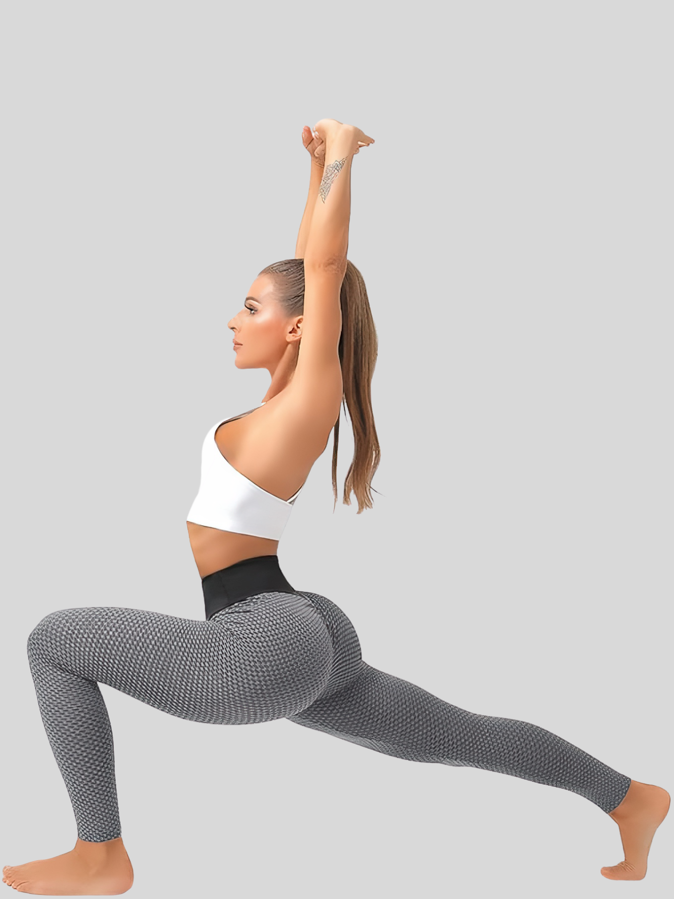 Foto 3 pulgar | Mallones Mujer Leggings Stretch Leggins Lic-04 Gris Mayon Mallas