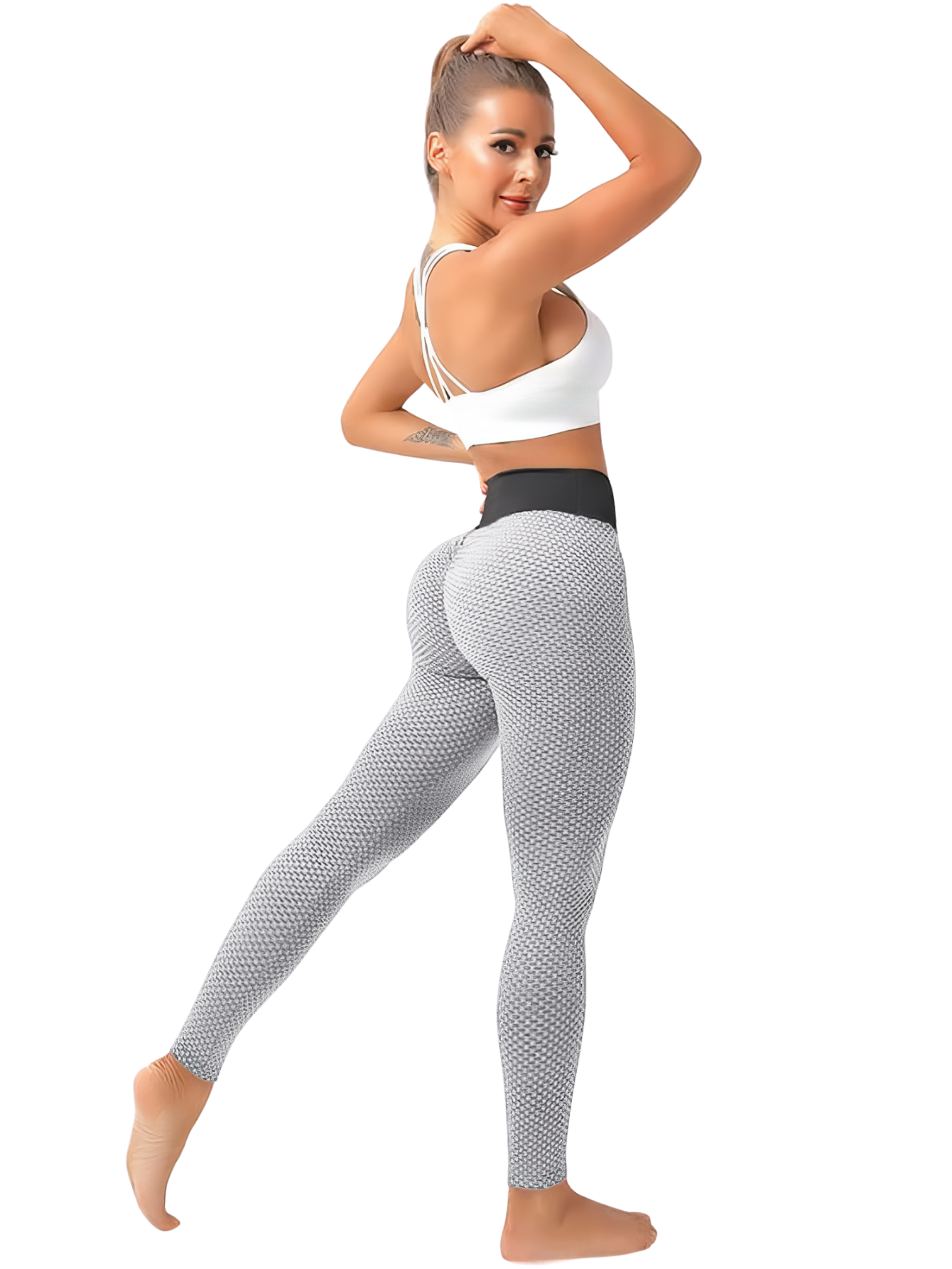 Foto 2 pulgar | Mallones Mujer Leggings Stretch Leggins Lic-04 Blanco Mayon Mallas