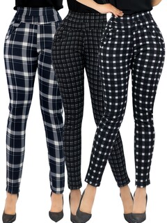 Foto 1 | Set De 3 Jeggins De Mujer Lic-01178-px3 Diseños De Pantalon A Cuadros