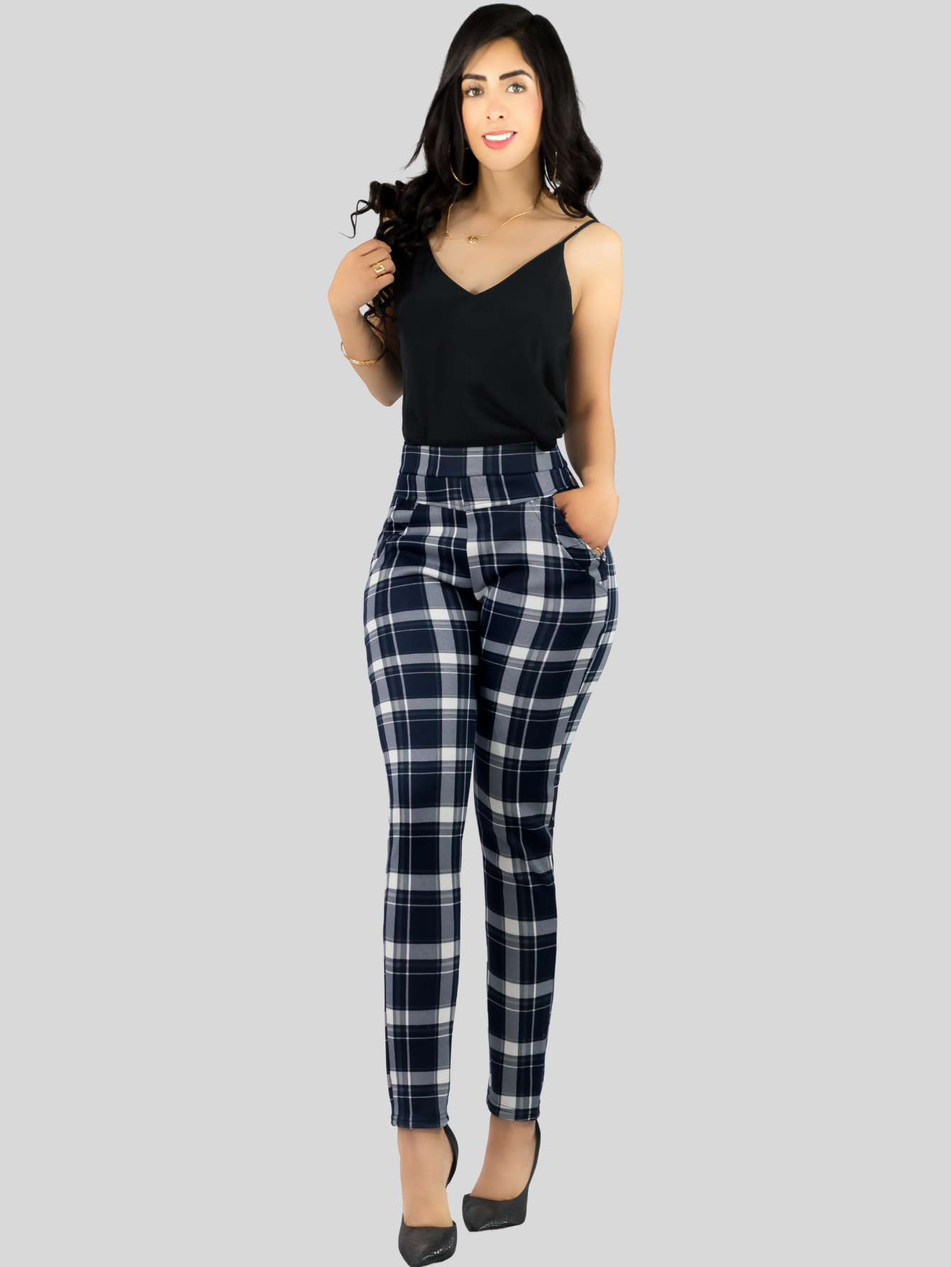 Foto 2 | Set De 3 Jeggins De Mujer Lic-01178-px3 Diseños De Pantalon A Cuadros