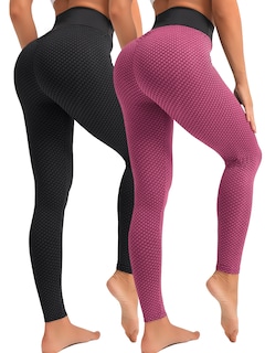 Foto 1 | Set De 2 Leggings De Mujer Mayones De Dama Deportivas Lic-04 Dos Colores Mallones Stretch