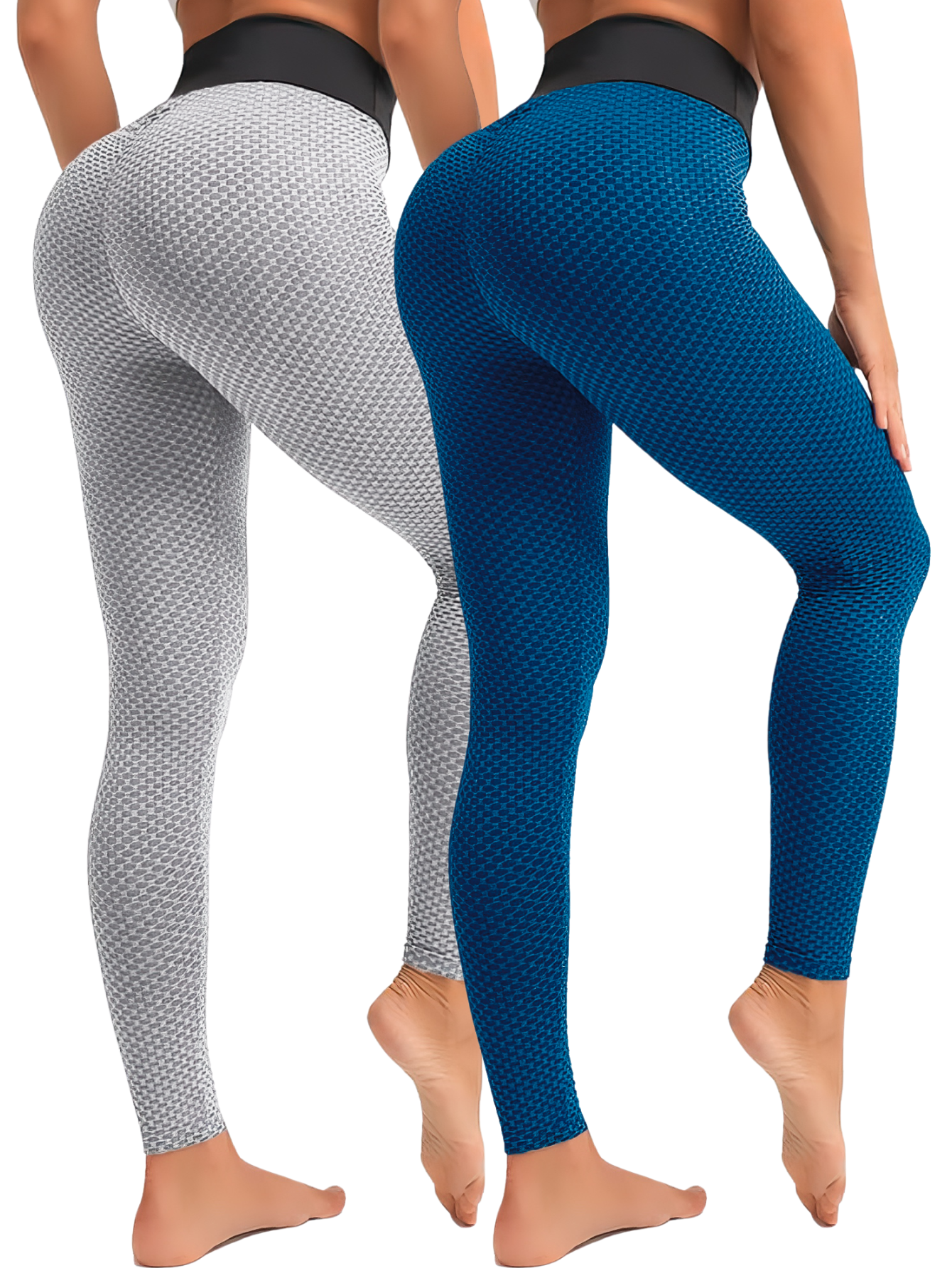 Set De 2 Leggings De Mujer Mayones De Dama Deportivas Lic-04 Dos Colores Mallones Stretch