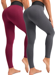Foto 1 | Set De 2 Leggings De Mujer Mayones De Dama Deportivas Lic-04 Dos Colores Mallones Stretch
