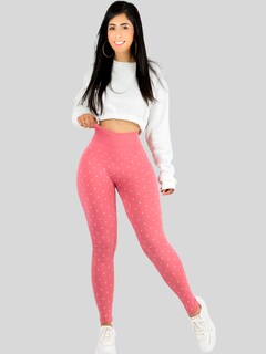 Foto 2 | Leggins De Mujer Mallones Dama Lic-0181 Rosa Mallas Deportivas O Casuales