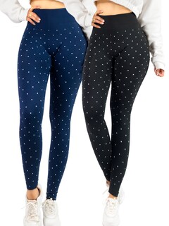 Foto 1 | Set De 2 Mallones Deportivos De Mujer Lic-0181 Dos Colores Leggings Termicos